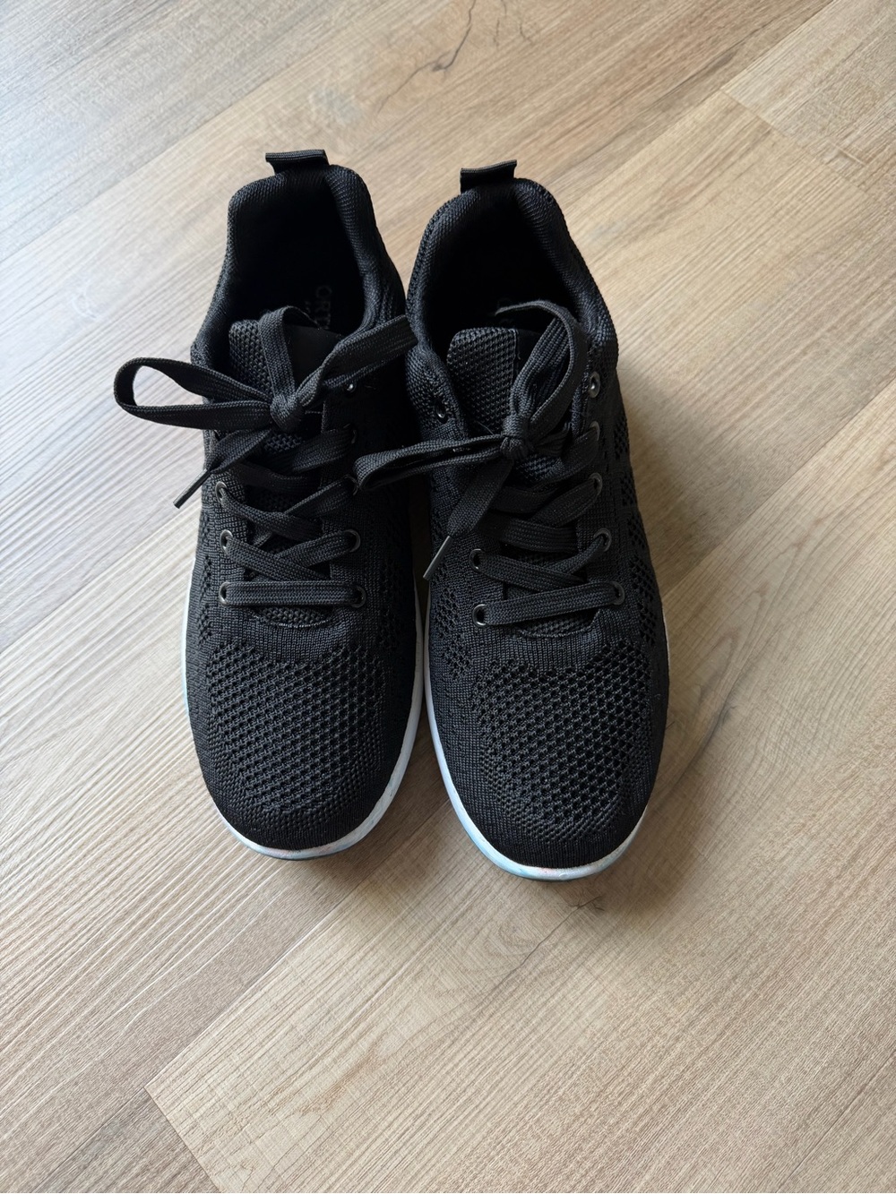 Orthora Women’s Black Knit Athletic Sneakers - Lightweight Casual Trainers